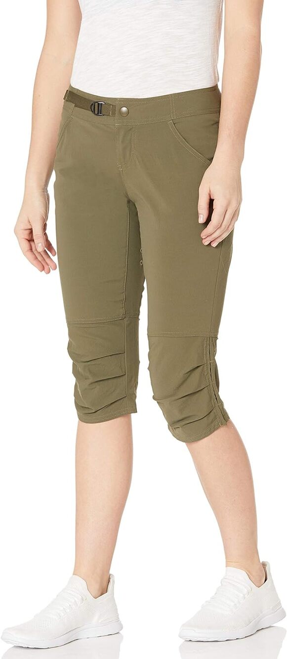 PRANA Jasmine Knickers Cropped Capri Hiking Pants Mid-Rise Stretch Green Size 6